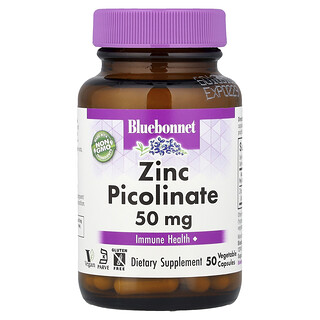 Bluebonnet Nutrition, Zinc Picolinate, 50 mg, 50 Vegetable Capsules