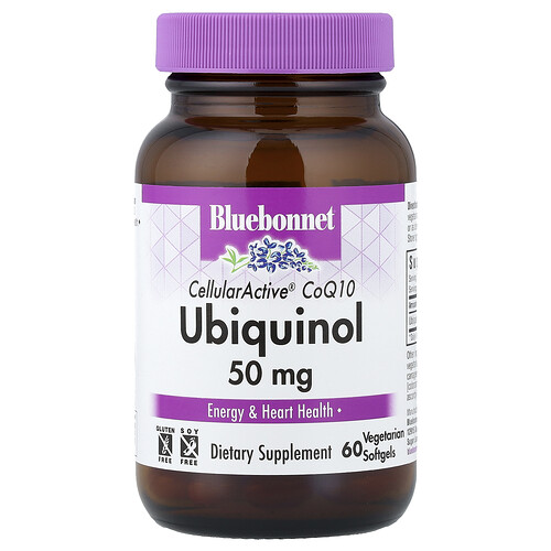 Bluebonnet Nutrition, CellularActive® CoQ10 Ubiquinol, Ubichinol, 50 mg, 60 vegetarische Weichkapseln
