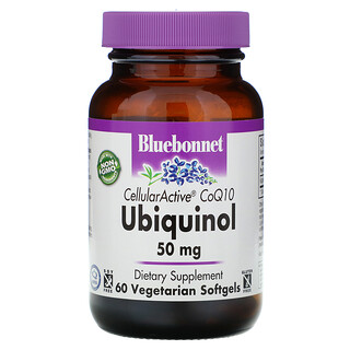 Bluebonnet Nutrition, Ubiquinol, Cellular Active CoQ10, Ubiquinol, zellaktives CoQ10, 50 mg, 60 pflanzliche Kapseln
