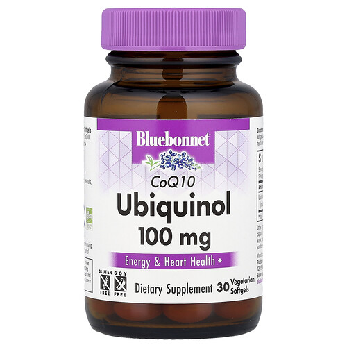 Bluebonnet Nutrition CoQ10 Ubiquinol, 100 mg, 30 Vegetarian Softgels