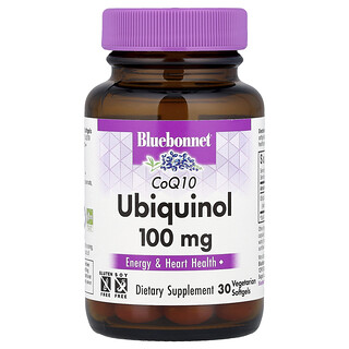 Bluebonnet Nutrition, CoQ10 Ubiquinol, 100 mg, 30 Vegetarian Softgels