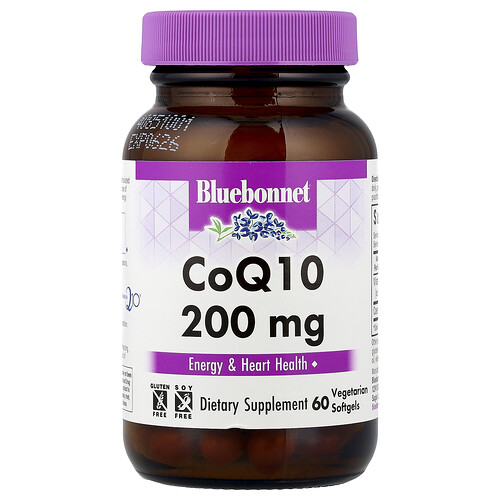 Bluebonnet Nutrition Bluebonnet Nutrition, CoQ10, 200 mg, 60 Vegetarian Softgels