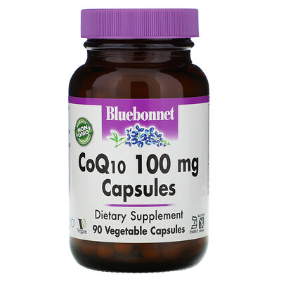 Bluebonnet Nutrition CoQ10, 100 мг, 90 капсул в растительной оболочке