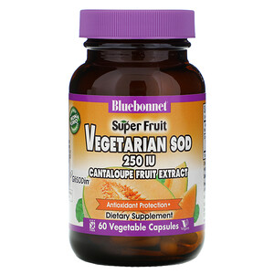 Блубоннэт Нутришен, Super Fruit, Vegetarian SOD, Cantaloupe Fruit Extract, 250 IU, 60 Vegetable Capsules отзывы