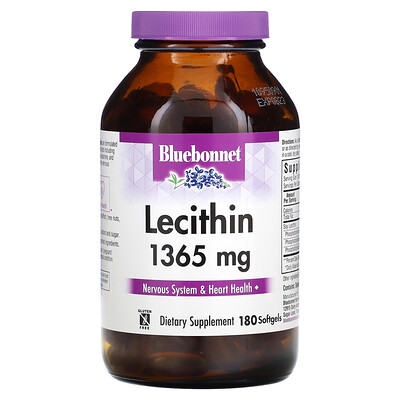 

Bluebonnet Nutrition Lecithin 1 365 mg 180 Softgels