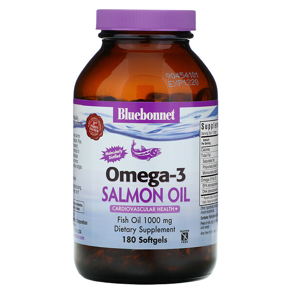Natural Omega-3 Salmon Oil, 1,000 mg, 180 Softgels