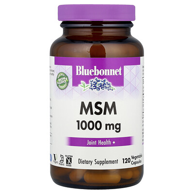 Bluebonnet Nutrition, MSM, 1000 mg, 120 cápsulas vegetales