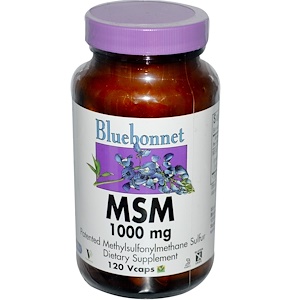 Bluebonnet Nutrition, МСМ, 1000 мг, 120 растительных капсул