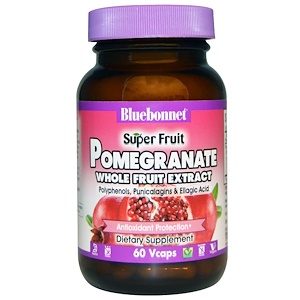 Bluebonnet Nutrition, Экстракт цельных плодов граната, 60 капсул