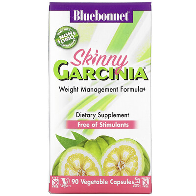 Bluebonnet Nutrition Skinny Garcinia Weight Management Formula, 90 Vegetable Capsules