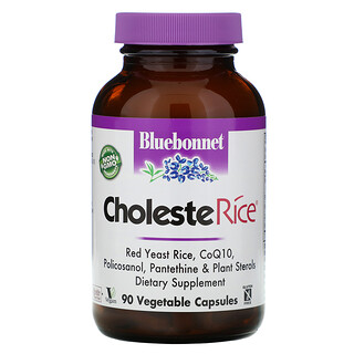 Bluebonnet Nutrition, CholesteRice 膳食補充劑維持膽固醇，90 粒素食膠囊