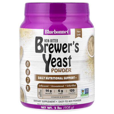 Bluebonnet Nutrition, Levadura de cerveza Super Earth, sin sabor, 908 g (2 lb)