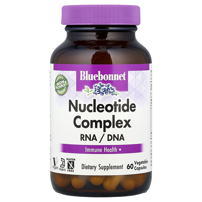 Bluebonnet Nutrition, Complejo de nucleótidos, ARN / ADN, 60 cápsulas vegetales