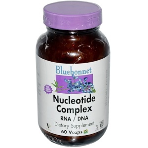 Bluebonnet Nutrition, Комплекс нуклеотидов, РНК/ДНК, 60 капсул на растительной основе
