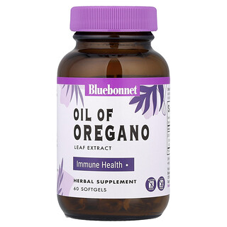 Bluebonnet Nutrition, Oreganoolie, bladekstrakt, 60 bløde kapsler (150 mg pr. blød kapsel)