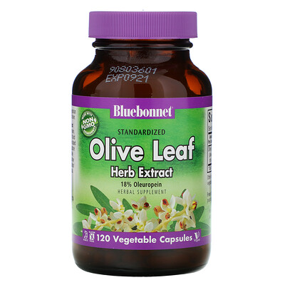 

Bluebonnet Nutrition Olive Leaf, Herb Extract, 120 Vegetable Capsules