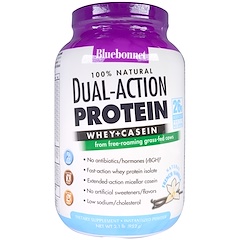 Dual-Action Protein, Whey + Casein, Natural French Vanilla, 2.1 lbs (952 g)