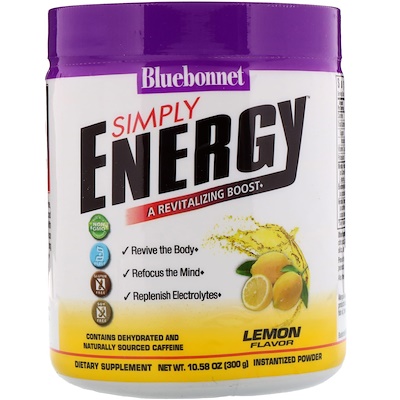 Bluebonnet Nutrition Simply Energy(簡單能量),檸檬味,10.58 盎司(300 克)