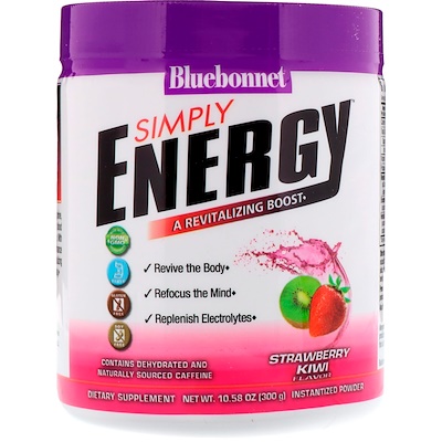 Bluebonnet Nutrition Simply Energy,草莓獼猴桃,10.58盎司(300克)