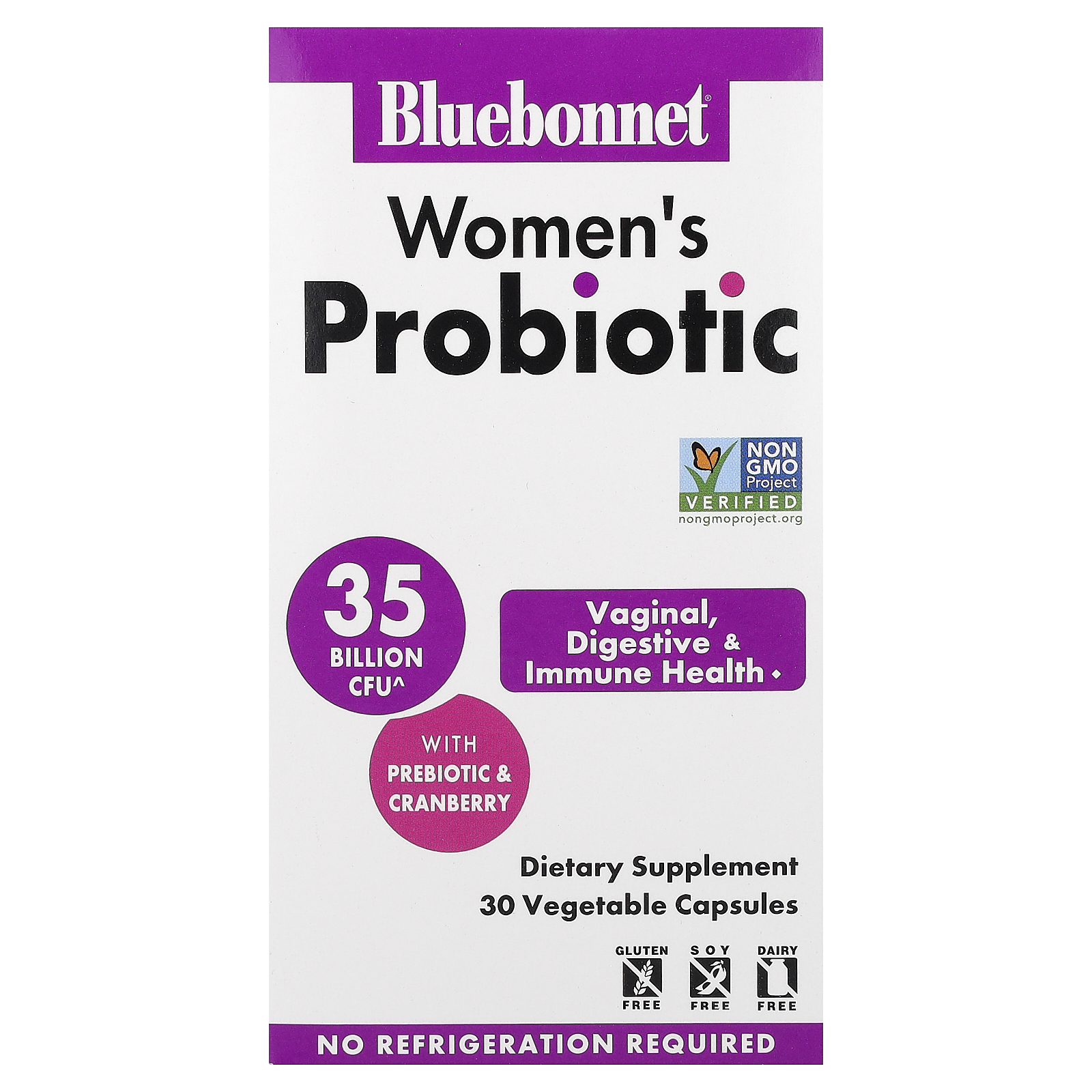 Bluebonnet Nutrition (블루보넷뉴트리션), 여성용 프로바이오틱, 베지 캡슐 30정