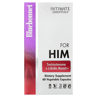 Bluebonnet Nutrition, Intimate Essentials®, For Him, Testosterone & Libido Boost, 60 Vegetable Capsules
