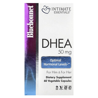 Bluebonnet Nutrition, Intimate Essentials®, DHEA, Pour lui et pour elle, 50 mg, 60 capsules végétales