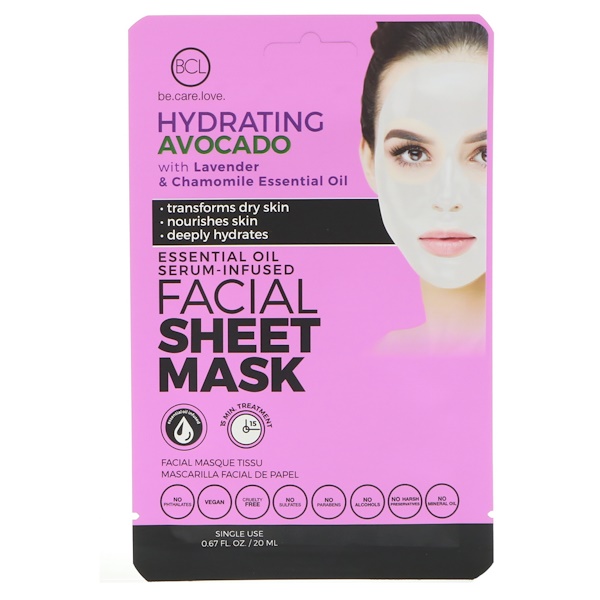 BCL, Be Care Love, Essential Oil SerumInfused Facial Sheet Mask