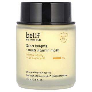 belif, Supercaballeras, Mascarilla de belleza multivitamínica, 75 ml (2,5 oz. líq.)