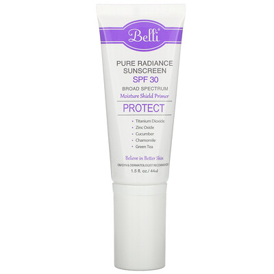 Купить Belli Skincare Pure Radiance Sunscreen, SPF 30, 1.5 fl oz (44 ml)