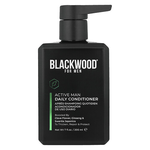 Blackwood For Men, Active Man, Daily Conditioner, To Thicken, Repair & Protect, Clove Flower, Ginseng & Swertia Japonica, 7 fl oz (200 ml)