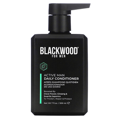 

Blackwood For Men Active Man Daily Conditioner Clove Flower Ginseng & Swertia Japonica 7 fl oz (200 ml)