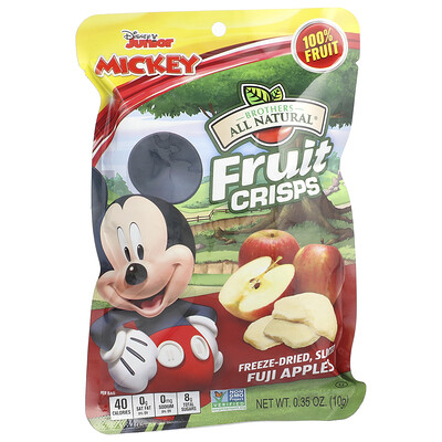 Brothers-All-Natural, Fruit Crisps, Manzana fuji, Disney Junior, 10 g (0,35 oz)