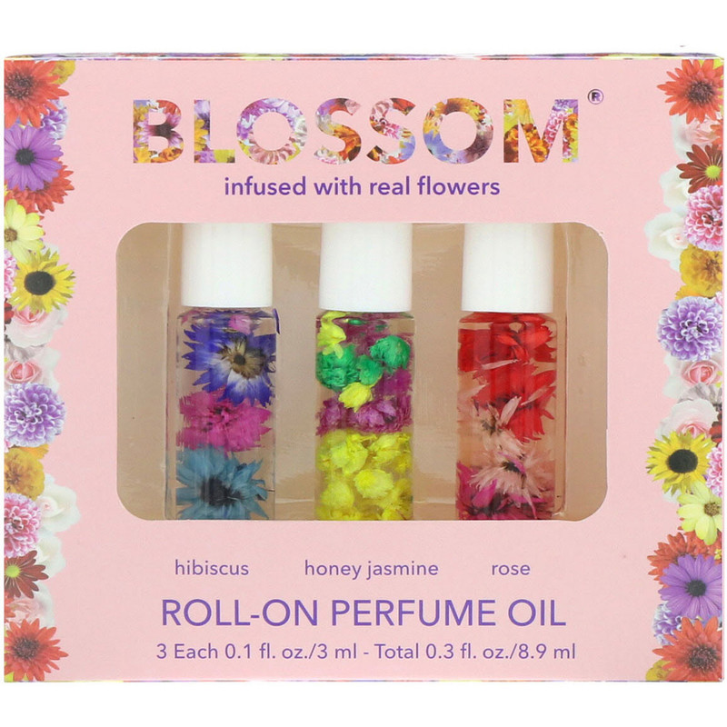 Blossom, RollOn Perfume Oil Set, 3 Pieces, 0.1 fl oz (3 ml) Each iHerb