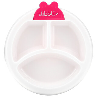 Bbluv, Plato, Warm Feeding Plate For Baby, 4+ Months, Pink, 1 Count