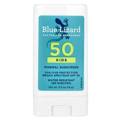 Blue Lizard Australian Sunscreen Kids Mineral Sunscreen Stick SPF 50 05 oz 14 g