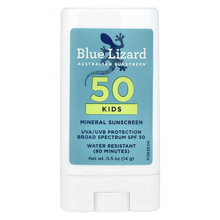 Blue Lizard Australian Sunscreen, Copii, Stick de protecție solară minerală, SPF 50+, 0,5 oz (14 g)