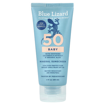Product Image for Blue Lizard Australian Sunscreen, Baby Mineral Sunscreen, SPF 50, 3 fl oz (89 ml)