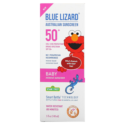 Blue Lizard Australian Sunscreen Для детей, минеральное солнцезащитное средство, SPF 50+, 148 мл (5 жидк. Унций)