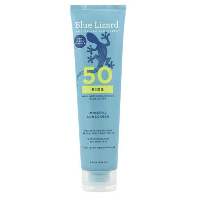 Product Image for Blue Lizard Australian Sunscreen, Kids Mineral Sunscreen, SPF 50, 5 fl oz (148 ml)