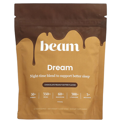 Beam, Sueño, Chocolate y mantequilla de maní, 216 g (7,62 oz)