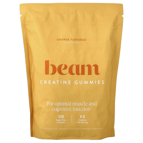 Beam Creatine Gummies, Orange, 120 Gummies (1.25 g per Gummy)