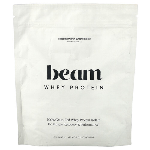 Beam, Whey Protein, Molkenprotein, Schokolade-Erdnussbutter, 408 g (14,39 oz.)