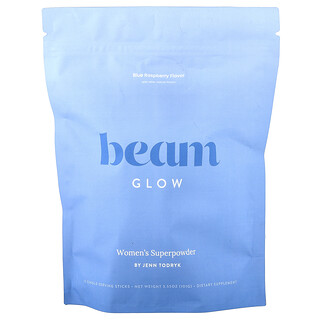 Beam, Glow, голубая малина, 15 стик-пакетов по 6,7 г (0,23 унции)