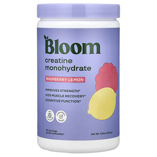 Bloom, Monohidrato de creatina, Frambuesa y limón, 254 g (9 oz)