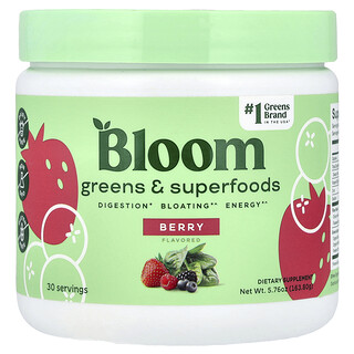 Bloom, 綠色 SuperFood，漿果味，5.76 盎司（163.8 克）