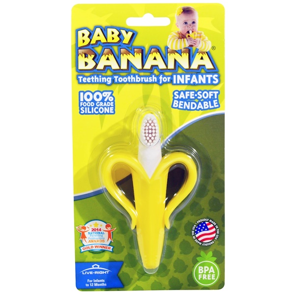 banana teething brush