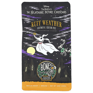 Bones Coffee Company, Ruff Weather, Pastel de crema de avena, Tostado medio, Molido, 340 g (12 oz)