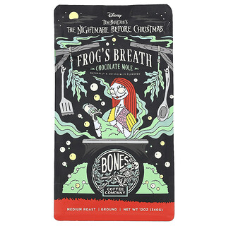 Bones Coffee Company, Aliento de rana, Mole con chocolate, Molido, Tostado medio, 340 g (12 oz)