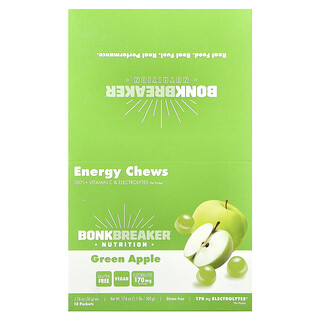 Bonk Breaker, Energy Chews, groene appels, 10 zakjes, 50 g per stuk