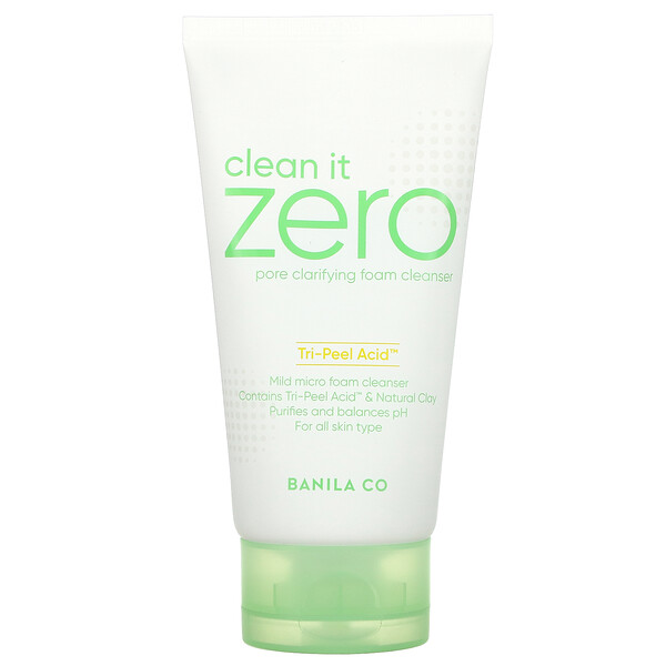 Banila Co.‏, Clean It Zero, Tri-Peel Acid Pore Clarifying Foam Cleanser, 5.07 fl oz (150 ml)